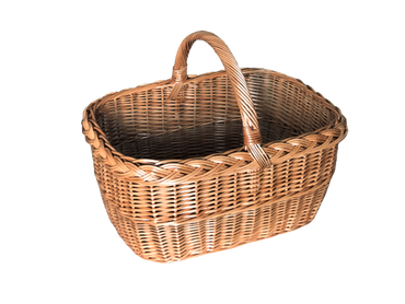 grosser Einkaufskorb, Picknick Korb, eckig, Weidenkorb
