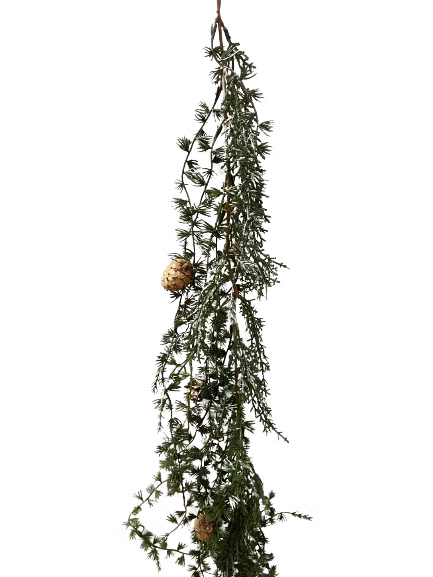 Lärchenranke | dunkelgrün | mit Zäpfchen | Weihnachtsdeko | Adventsdekoration