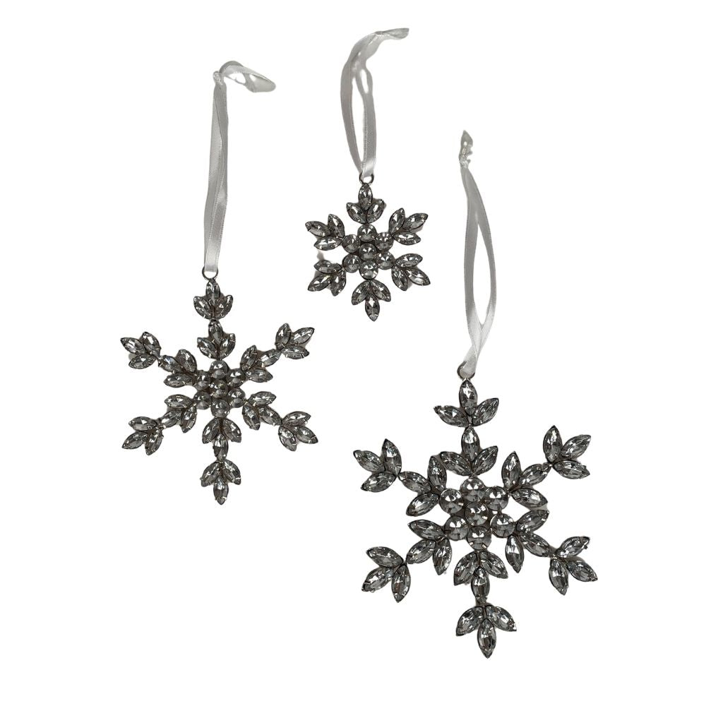 Schneestern Anhänger | Weihnachtsdeko Stern | Christbaumschmuck | Fensterschmuck Winter