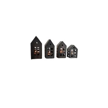Lichthaus | Deko | schwarz | Metall | 4 Grössen