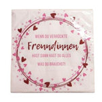 Serviette | Verrückte Freundinnen | 33x33cm | 20er Pack | rosa