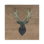 Serviette | Hirsch | Geweih | 33x33cm | Herbst