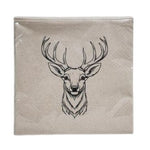 Serviette | Hirsch | Geweih | 33x33cm | Herbst