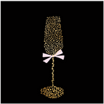Serviette | feiern | Prosecco | 33x33cm | gold