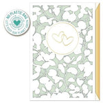 Karte zur Hochzeit "Herzen in gold"