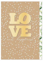 Karte "Hochzeit LOVE and Happiness"