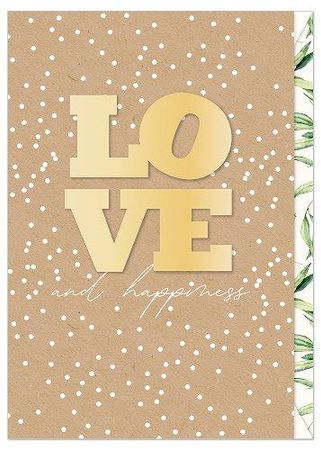 Karte "Hochzeit LOVE and Happiness"