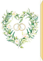 Karte Hochzeit Herz Ringe Schleife 3D  | Herzmotiv | Glückwunschkarte | B6 Karte Hochzeit |  Hochzeitseinladung