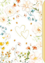 Karte Herzen Allover Relief | Blumendesign | Glückwunschkarte | B6 Karte Hochzeit | Blumenkarte