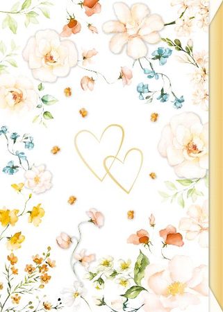 Karte Herzen Allover Relief | Blumendesign | Glückwunschkarte | B6 Karte Hochzeit | Blumenkarte