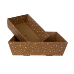 Kartonschachtel | naturbraun mit Sternen | Weihnachten | Schenken | stilvoll verpacken