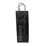 Geschenktüte | Schwarz | beschriftet | Flaschentasche | mit Spruch