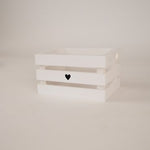 Holzharass | Holzkiste | Weiss | Herz | Geschenkkiste