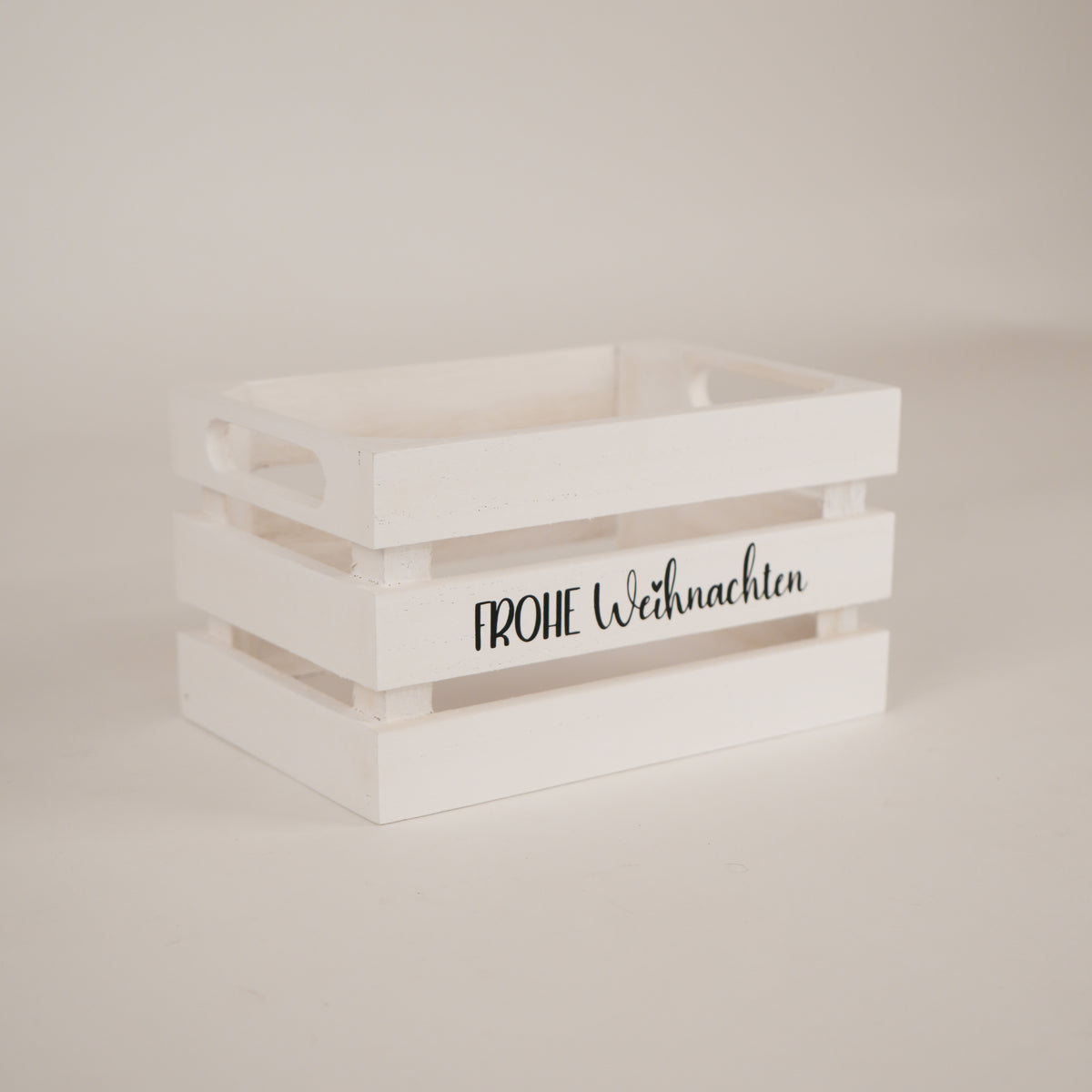 Holzharass | Holzkiste | Weiss | frohe Weihnachten | Geschenkkiste