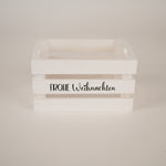 Holzharass | Holzkiste | Weiss | frohe Weihnachten | Geschenkkiste