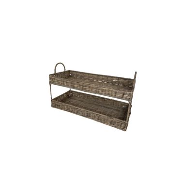 Regal | Rattan | grau | Aufbewahrung | Badezimmer