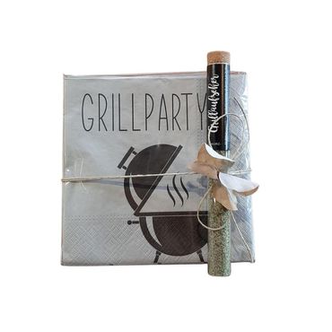 Serviettengeschenk | Grillparty | Geschenkidee | Grillen | Mitbringsel