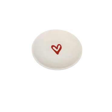 Teller | mit Herz | weiss & rot | Geschenk | Geschirr