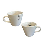 Tasse | mit Teebeutel Motiv | weiss & schwarz | Geschenk | Geschirr