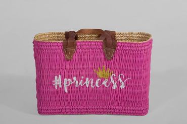 Stroh Tasche von Hand bemalt - verschiedene Muster und Farben