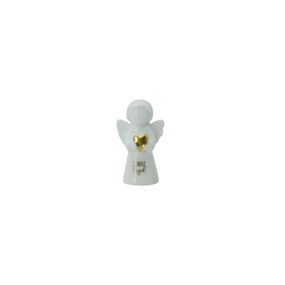 Engel | Schutzengel | Porzellan | Weiss | Gold | Glücksbringer
