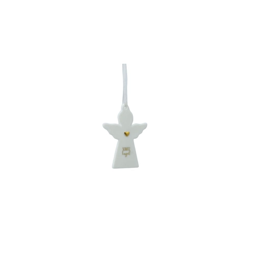 Schutzengel | Porzellan | Weiss | Gold | Geschenkidee