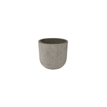 Blumentopf grau | Pflanzentopf modern | Topf mit Struktur | Pflanzgefäss