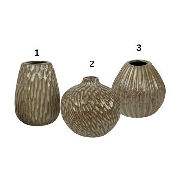 Vase | Porzellan | Beige | Braun | kleine Blumenvase | Blumendeko