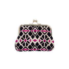  Clipbörse Majoie Boho | Pink Schwarz | Geldbörse | Portemonnaie | Kleingeldbörse