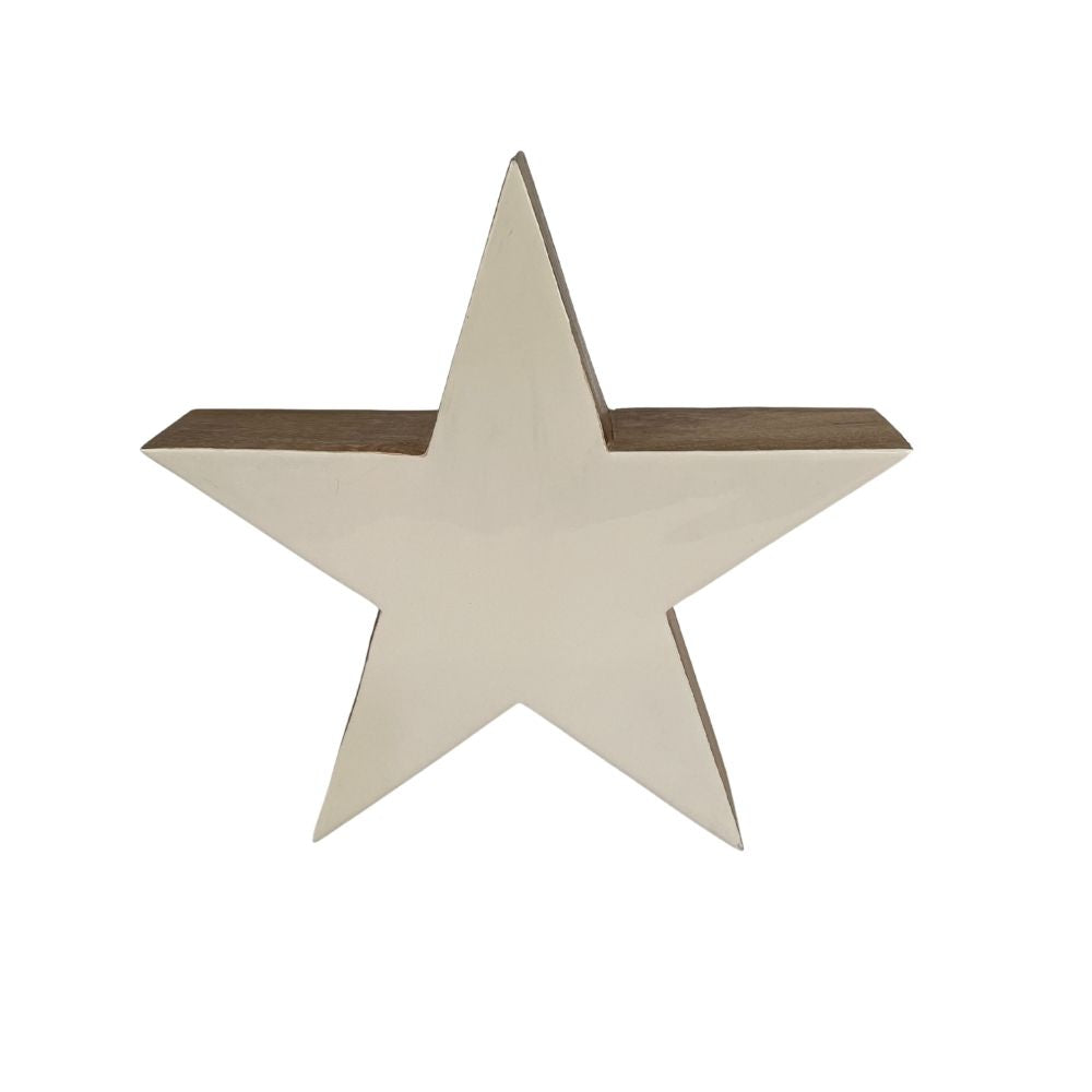 Stern | Holz | Weiss | Weihnachtsdeko | Stern Deko