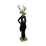 Hirsch | im Anzug | Schwarz | Gold | Weihnachtsdeko