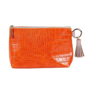 Kosmetiktasche "Kroko orange"