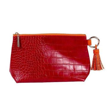 Kosmetiktasche "Kroko rot"