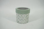 Blumentopf  (ohne Inhalt) | Zement Mint gemustert |  Pflanzentopf | Wohnaccessoire