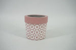 Blumentopf Zement (ohne Inhalt) | Rosa gemustert |  Pflanzentopf | Wohnaccessoire
