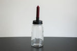 Glas mit Kerzenhalter (ohne Deko)