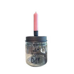 Kerzenglas | Kerzenhalter schwarz | oh happy day | Geschenkidee