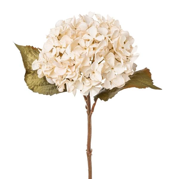 Kunstblume Hortensie beige