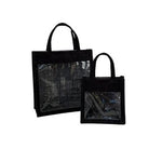 Jutetasche | schwarz | mit Sichtfenster | Geschenkverpackung | Geschenkidee