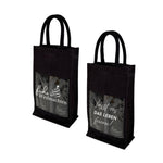 Jutetasche | schwarz | frohe Weihnachten | Geschenkverpackung | Das Leben feiern