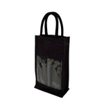 Jutetasche | schwarz | Weinverpackung | Schenken | Wiederverwendbar