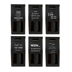 Weinkarton | Schwarz | Geschenkverpackung Wein | Weinbox Karton | beschriftet