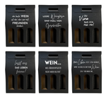 Weinkarton | Schwarz | Geschenkverpackung Wein | Weinbox Karton | mit Spruch