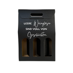 Weinkarton | Schwarz | Geschenkverpackung Wein | Weinbox Karton | mit Spruch