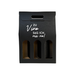 Weinkarton | Schwarz | Geschenkverpackung Wein | Weinbox Karton | mit Spruch