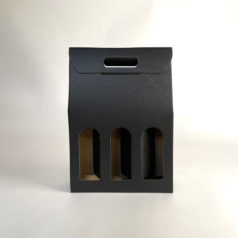 Weinkarton | Schwarz | Geschenkverpackung Wein | Weinbox Karton | Kartonverpackung