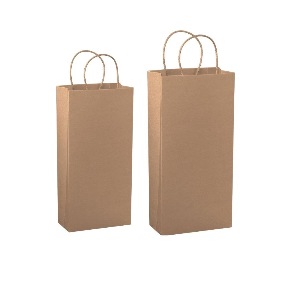 Papiertüte | Kraftpapiertüte | natur | lange Geschenktüte | Flaschentasche | nachhaltige Verpackung