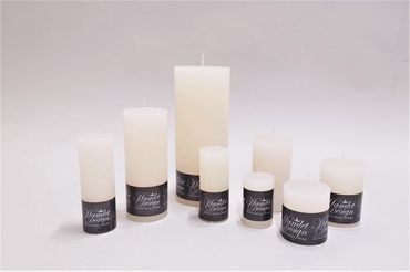 Stumpenkerze | cremé | Stumpenkerzen in verschiedenen Grössen | Tischdekoration | Weihnachten