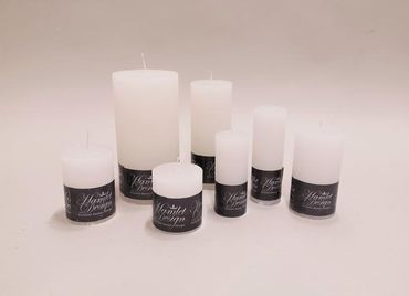Stumpenkerze | weiss | Stumpenkerzen in verschiedenen Grössen | Tischdekoration | Weihnachten