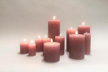 Stumpenkerze | malva | Stumpenkerzen in verschiedenen Grössen | Tischdekoration | Weihnachten